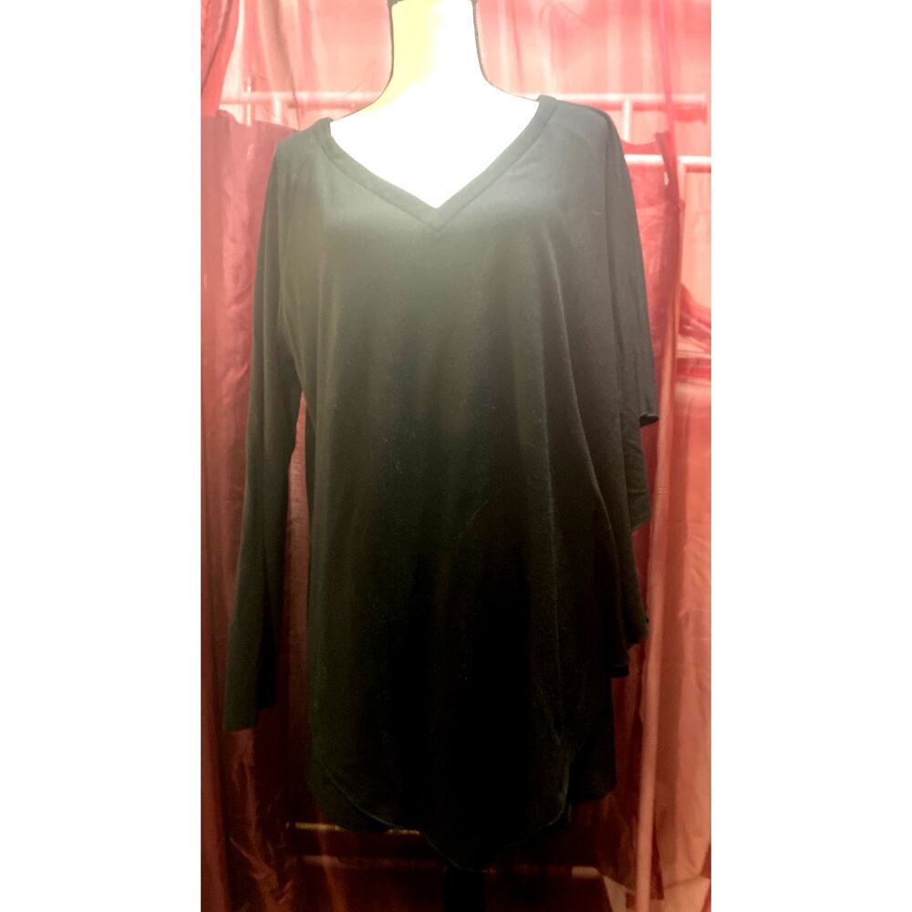 Soft Surroundings, Black Kaftan Tunic Top, size XL